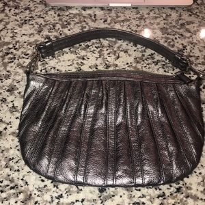 Calvin Klein Silver Metallic Shoulder Bag